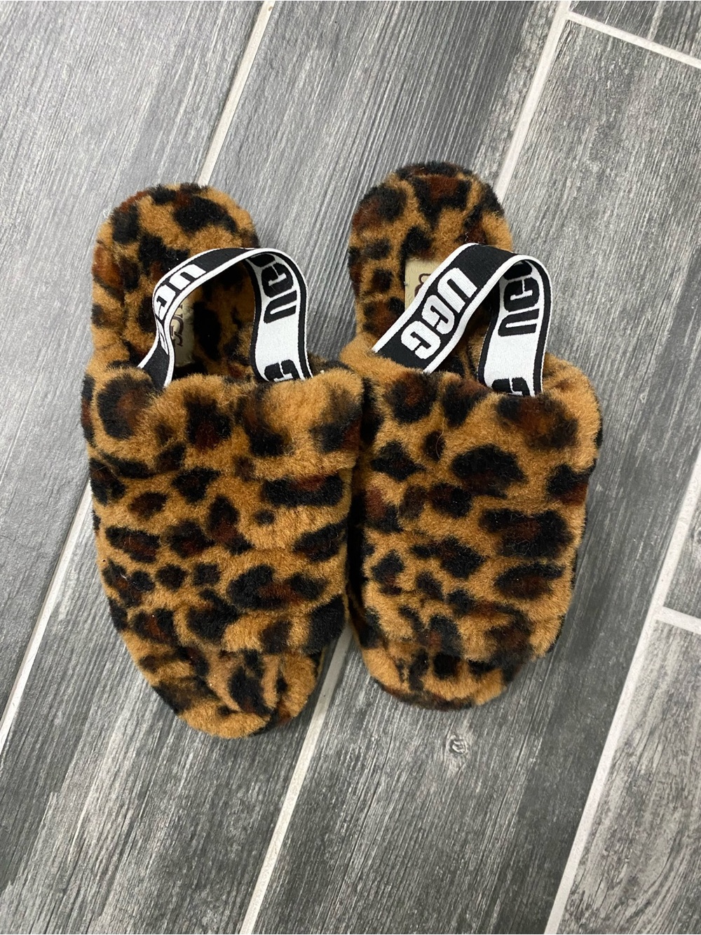 UGG fluff yeah panther slippers